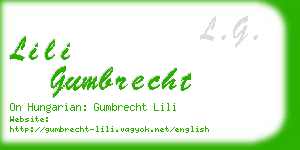 lili gumbrecht business card